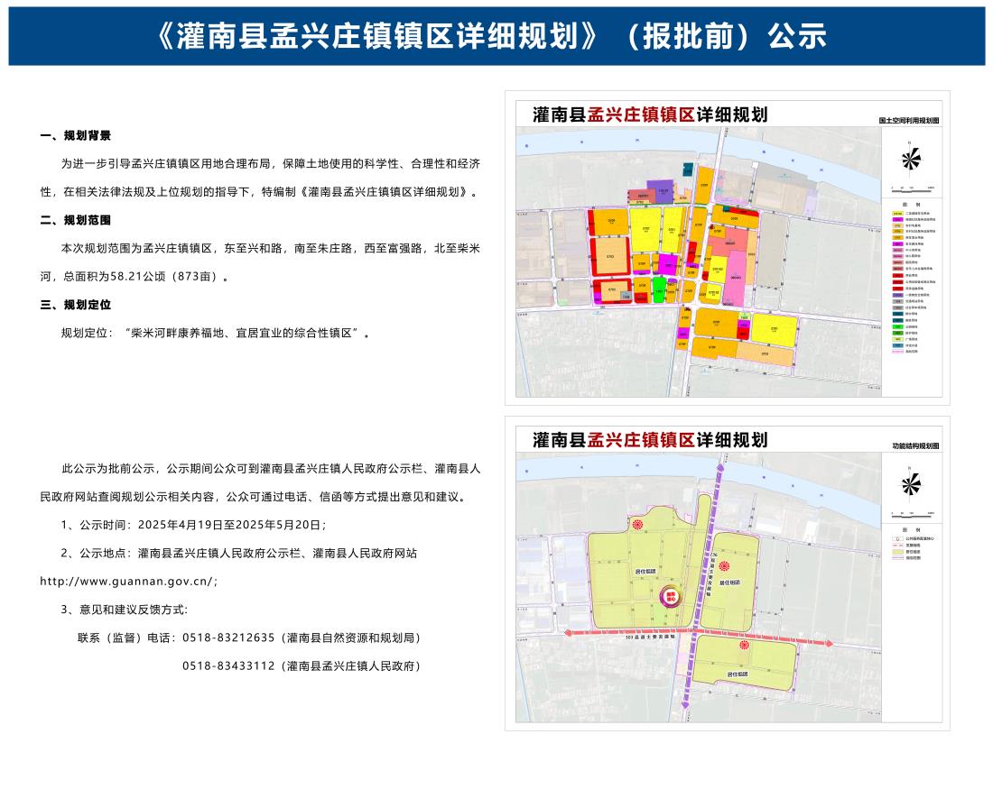 《灌南县孟兴庄镇镇区详细规划》（报批前）公示.jpg